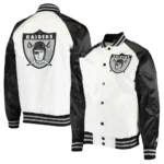 Las Vegas Raiders Clean Up Throwback Satin Jacket