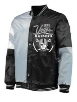 Las Vegas Raiders Color Block Satin Jacket