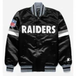 Las Vegas Raiders Home Game Satin Black Jacket