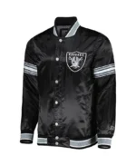 Las Vegas Raiders Midfield Black Satin Jacket