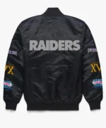 Las Vegas Raiders NFL Champions Black Satin Jackets