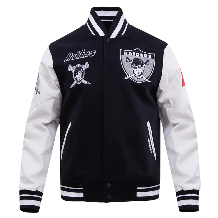 Las Vegas Raiders Retro Classic Rib Wool Varsity Jacket