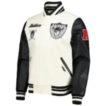 Las Vegas Raiders Retro Classic Varsity Cream And Black Jackets