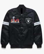 Las Vegas Raiders Super Bowl Black Satin Jacket