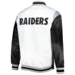 Las Vegas Raiders Throwback Warm Up Pitch White Jacket