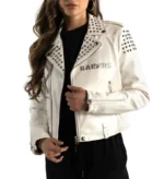 Las Vegas Raiders x The Wild Collective Leather Jacket