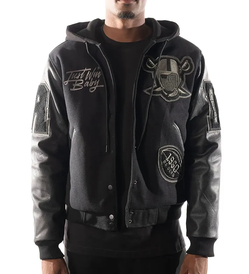 Las Vegas Raiders x The Wild Collective Varsity Jacket