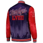 Las Vegas Super Bowl LVIII Purple and Red Jacket