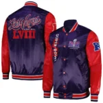 Las Vegas Super Bowl LVIII Purple and Red Satin Jacket