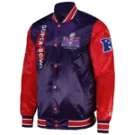 Las Vegas Super Bowl LVIII Purple and Red Satin Jackets