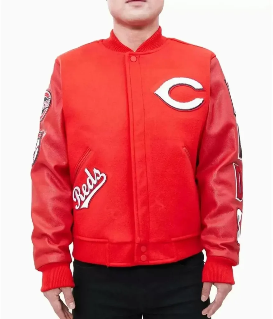 Letterman Cincinnati Reds Red Jacket