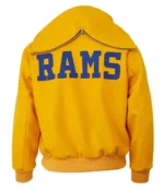 Los Angeles 1950 Rams Yellow Wool Hooded Jackets