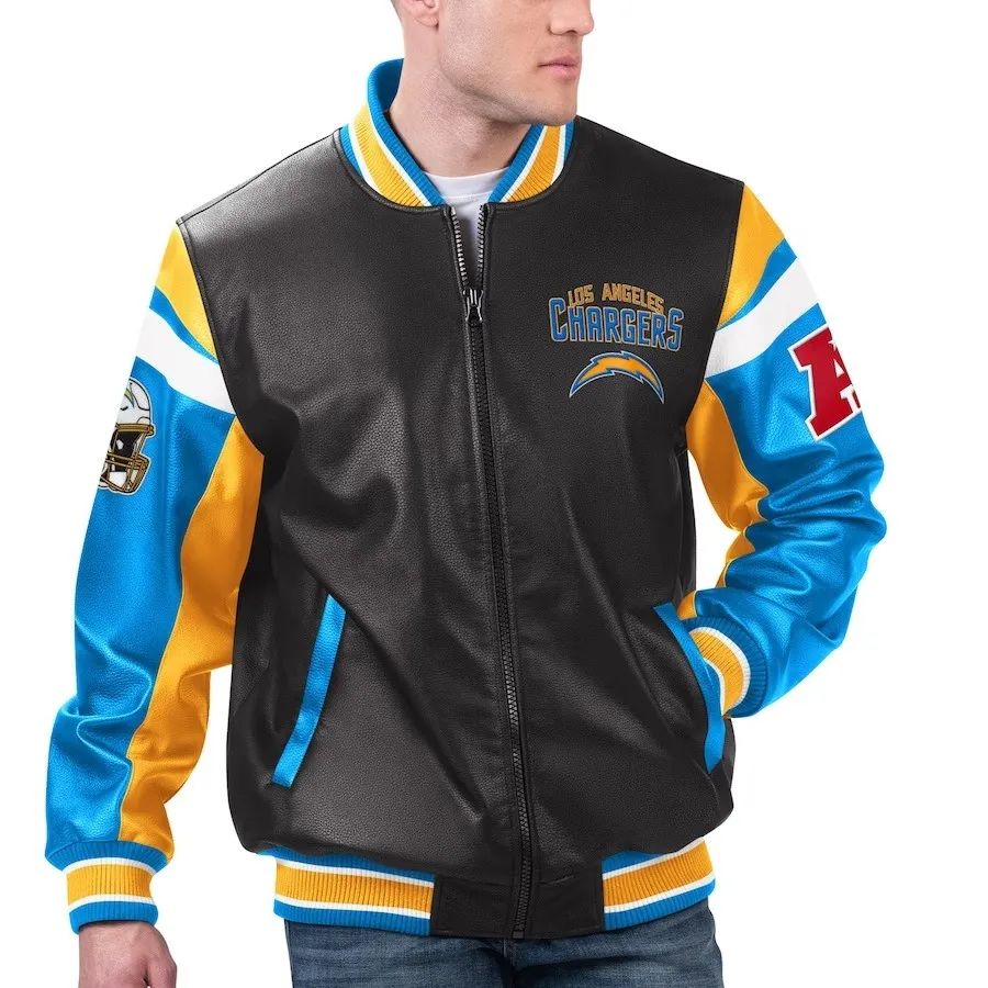 Los Angeles Chargers Leather Varsity Jacket