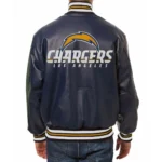 Los Angeles Chargers Varsity Blue Leather Jackets