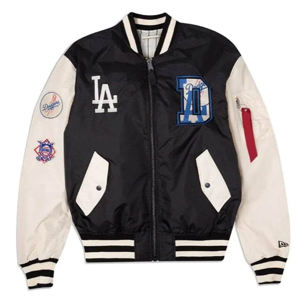 Los Angeles Dodgers New Era Bomber Satin Jacket