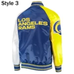 Los Angeles Rams Blue and yellow Varsity Jacket6