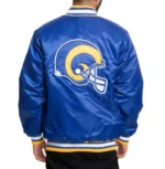 Los Angeles Rams Full-Snap Blue Satin Jackets