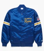 Los Angeles Rams Royal Blue Satin Bomber Jacket