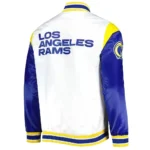 Los Angeles Rams Throwback Warm Up Pitch Varsity Satin Jackets