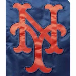 MLB NY Mets Raglan Full-Snap Satin Jackets