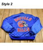 Mafia Buffalo Bills Satin Blue Bomber Varsity Jackets