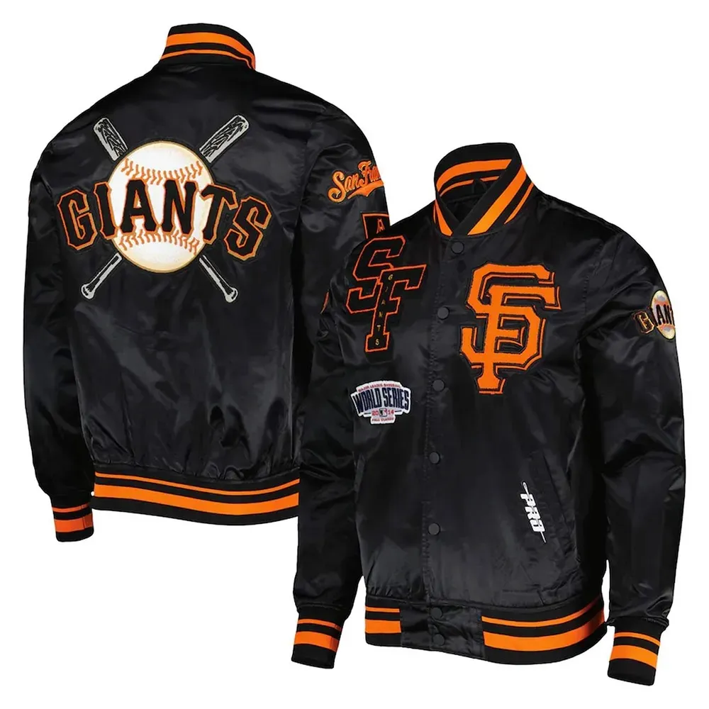 Mash Up SF Giants Black Satin Jacket