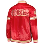 Men’s 49ers Starter Scarlet Midfield Satin Full-snap Varsity Jackets