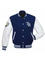 Men’s TB Rays Blue and White Letterman Jacket