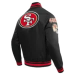 Men´s San Francisco 49ers Mashup Rib Satin Varsity Jacket