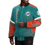 Miami Dolphins Aqua Full-Snap Jacket