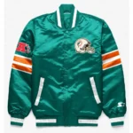 Miami Dolphins Exclusive Green Satin Starter Jacket