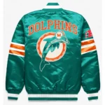 Miami Dolphins Exclusive Green Satin Starter Jackets