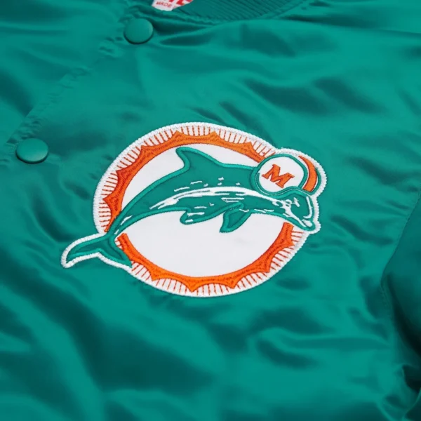 Miami Dolphins Green Satin Jacket