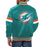 Miami Dolphins Home Game Aqua Starter Satin Jackets