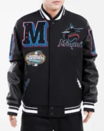 Miami Marlins Mash Up Logo Varsity Jacket