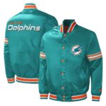 Midfield Miami Dolphins Aqua Varsity Jacket