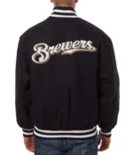 Milwaukee Brewers Handcrafted Logo Varsity Jackets