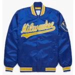 Milwaukee Brewers Royal Blue Bomber Jacket