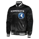 Minnesota Timberwolves 2024 City Edition Black Satin Jackets