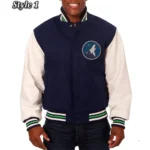 Minnesota Timberwolves Varsity Wool & Leather Jacket