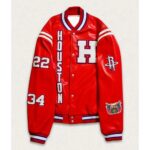 NBA Houston Rockets City Edition Hometown Heroes Varsity Leather Jacket