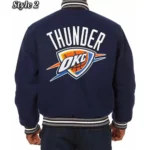 NBA Oklahoma City Thunder Wool Navy Blue Jacket