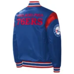 NBA Philadelphia 76ers Force Play Starter Royal Full-Snap Satin Jacket