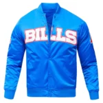 NFL Buffalo Bills Royal Blue and Red Starter Varsity Satin Jacket