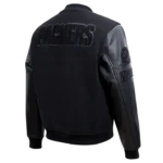 NFL Green Bay Packers Triple Black Logo Wool Varsity Jacket