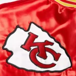 NFL Kansas City Chiefs Varsity Satin Full-Snap Red Jackets