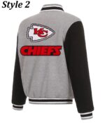 NFL Kansas City Chiefs Wool and Leather Varsity Letterman Jacket