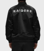 NFL Las Vegas Raiders Lightweight Bomber Satin Full-Zip Jacket