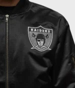 NFL Las Vegas Raiders Lightweight Bomber Satin Full-Zip Jackets