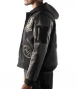 NFL Las Vegas Raiders x The Wild Collective Black Varsity Full-Snap Jackets